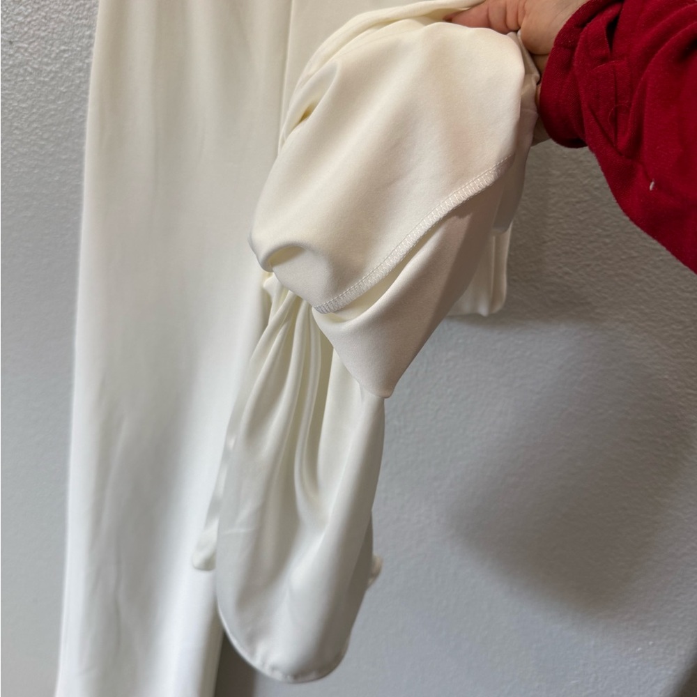 Lulu's White Strapless V-Notch Wide-Leg Jumpsuit Size XS Graduation Outfit - Picture 8 of 16